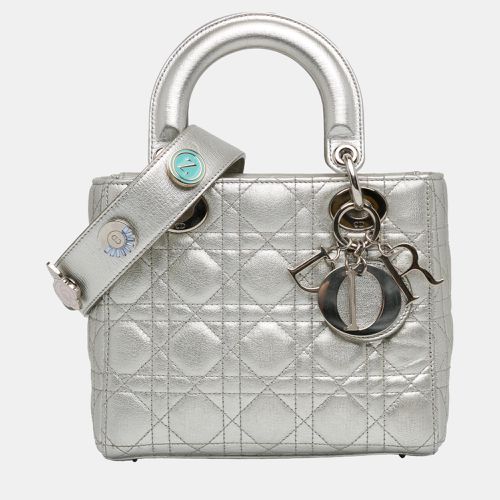 Dior Silver Small Lambskin Cannage My Lady Dior Lucky Badges - Dior - Modalova