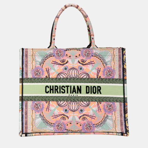 Cruise Large Lights Embroidered Multicolor Canvas Book Tote - Dior - Modalova