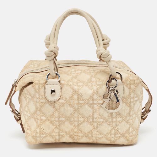 Dior Beige/White Oblique Coated Canvas and Leather Cherie Satchel - Dior - Modalova