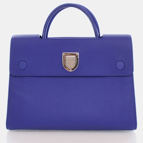 Dior Blue Leather Medium Diorever Top Handle Bag - Dior - Modalova