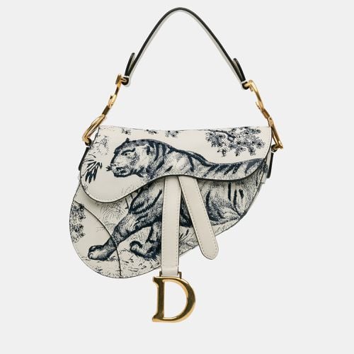 Mini Calfskin Toile de Jouy Saddle Bag - Dior - Modalova