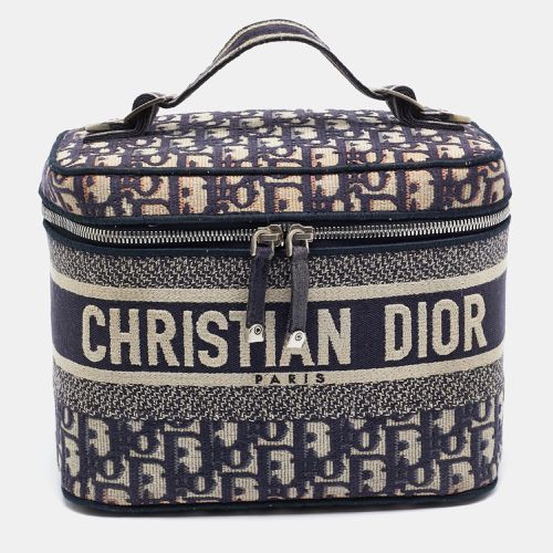 Dior Navy Blue Oblique Canvas Diortravel Vanity Case - Dior - Modalova