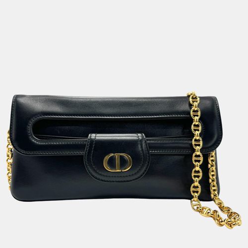 Dior Black Leather Medium DiorDouble Chain Bag - Dior - Modalova