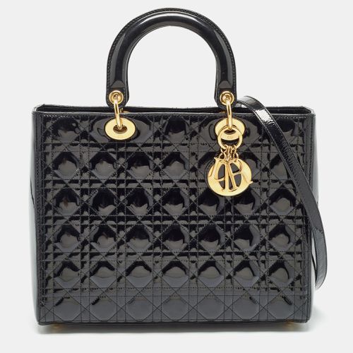 Cannage Patent Leather Large Lady Tote - Dior - Modalova