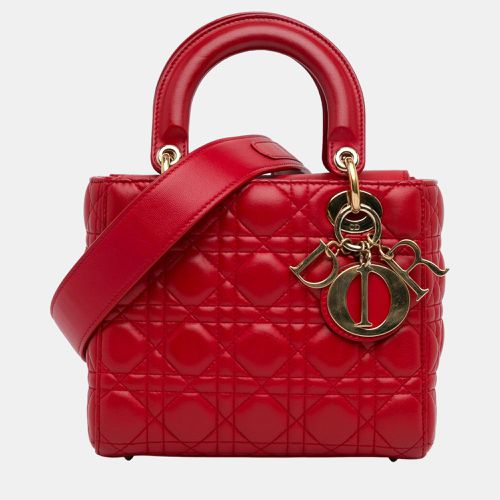 Dior Red Small Lambskin Cannage Lucky Badges My Lady Dior - Dior - Modalova