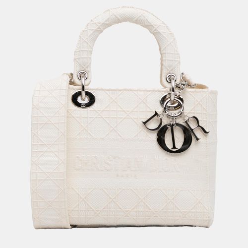 Dior White Medium Cannage Lady D-Lite - Dior - Modalova