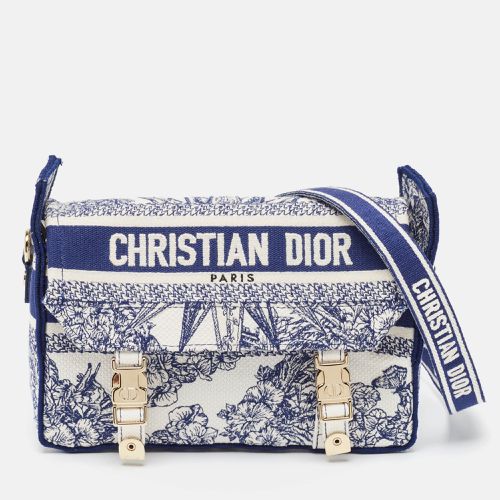 Dior Navy Blue/White Embroidery Canvas Diorcamp Bag - Dior - Modalova