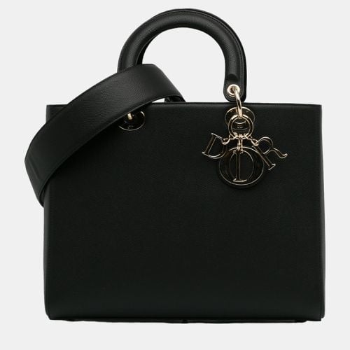 Dior Black Large Grained Calfskin Lady Dior - Dior - Modalova