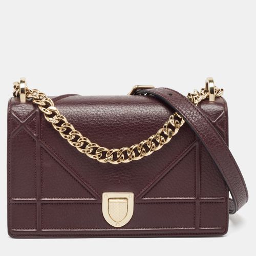 Dior Burgundy Leather Small Diorama Shoulder Bag - Dior - Modalova