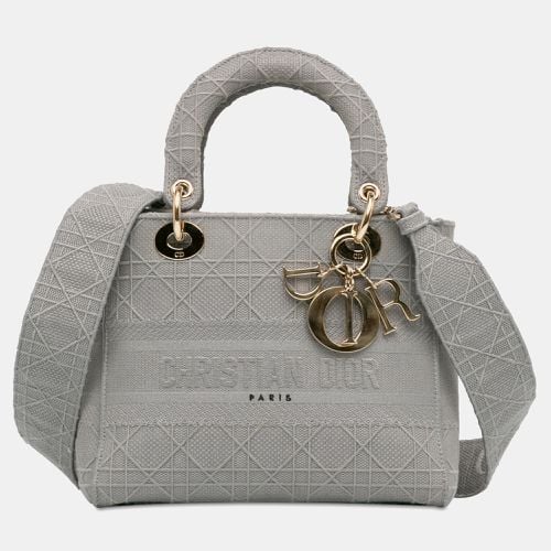 Dior Gray Canvas Medium Lady D-Lite Tote Bag - Dior - Modalova