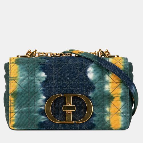 Dior Green/Blue Denim Small Tie-Dye Cannage Caro Shoulder Bag - Dior - Modalova