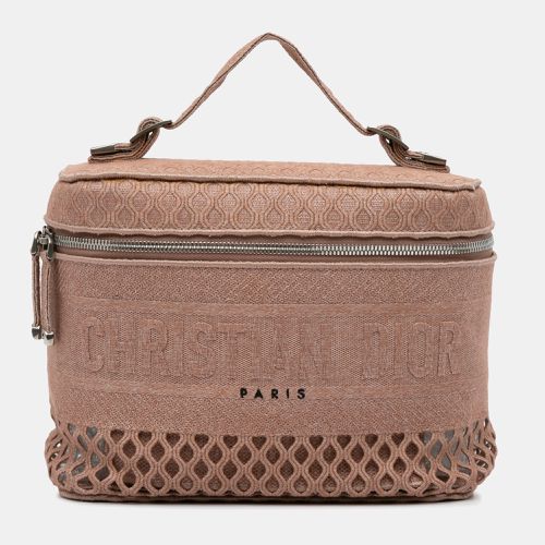 Dior Pink Mesh Embroidered Diortravel Vanity Case Bag - Dior - Modalova