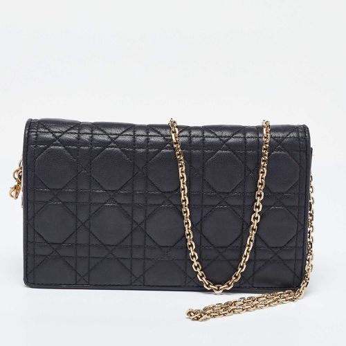 Dior Black Quilted Leather Lady Dior Chain Clutch - Dior - Modalova