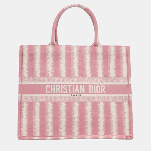 Canvas Large Striped Book Tote Bag - Dior - Modalova