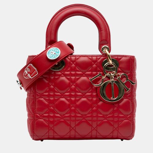 Dior Red Lambskin Leather Small My ABCDior Lady Dior Tote Bag - Dior - Modalova