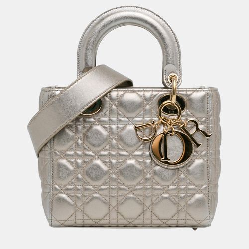 Dior Silver Small Lambskin Cannage My ABCDior Lady Dior - Dior - Modalova