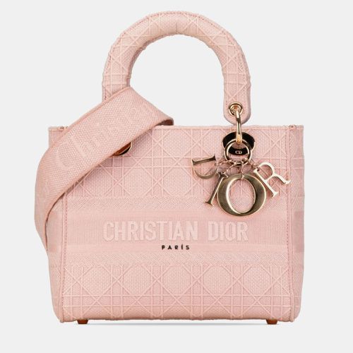 Dior Pink Canvas Medium Lady D-Lite Tote Bag - Dior - Modalova