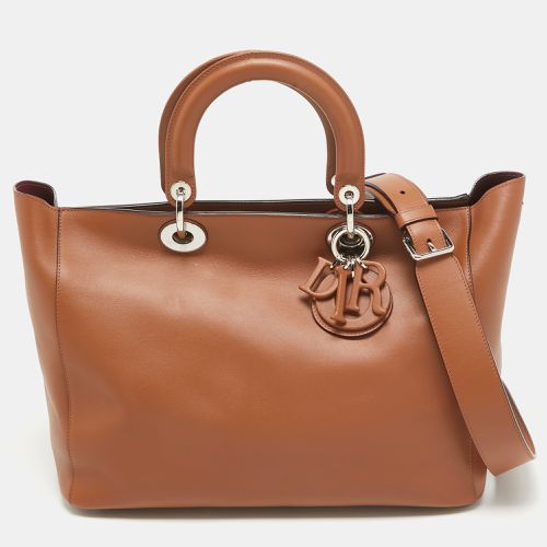 Dior Brown Leather Diorissimo Zip Shopper Tote - Dior - Modalova