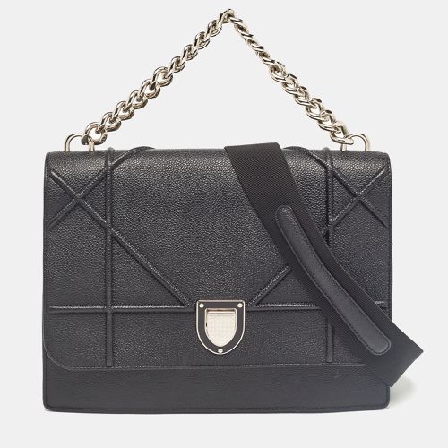 Dior Black Leather Diorama Chain Link Top Handle Bag - Dior - Modalova