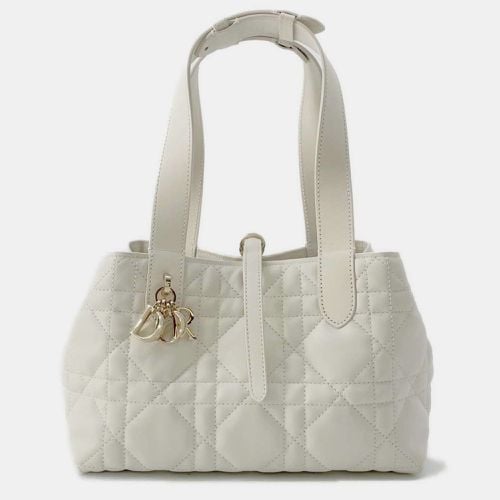 Dior White Leather Macrocannage Medium Toujours Bag - Dior - Modalova