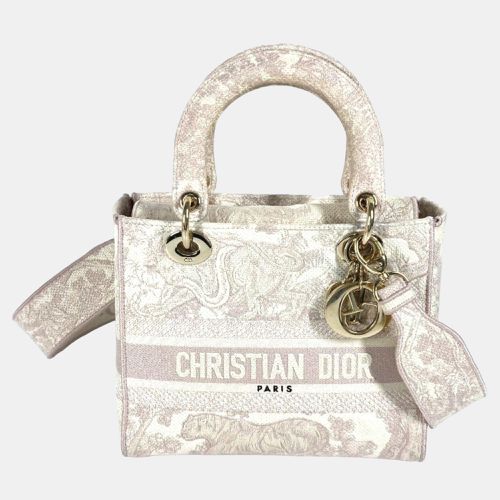 Dior Pink Canvas Medium Lady D-Lite Tote Bag - Dior - Modalova