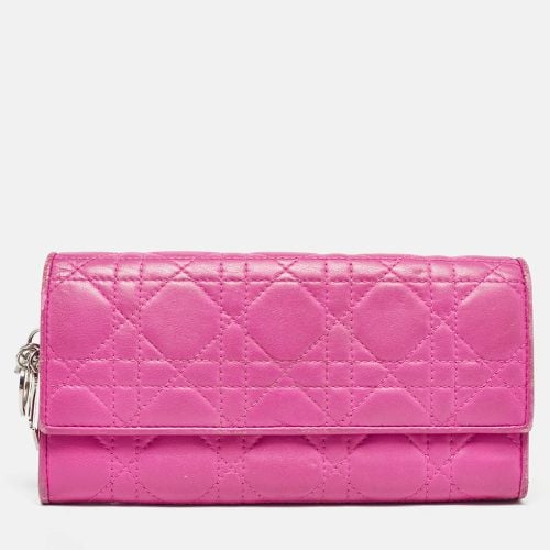 Dior Pink Cannage Leather Lady Dior Wallet on Chain - Dior - Modalova