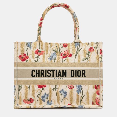 Dior Medium Embroidered Hibiscus Book Tote Bag - Dior - Modalova