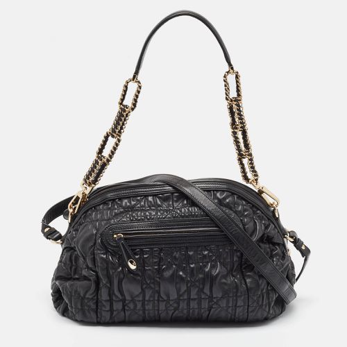 Dior Black Cannage Gaufre Leather Delices Shoulder Bag - Dior - Modalova