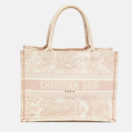 Dior Pink Embroidery Canvas Medium Book Tote - Dior - Modalova