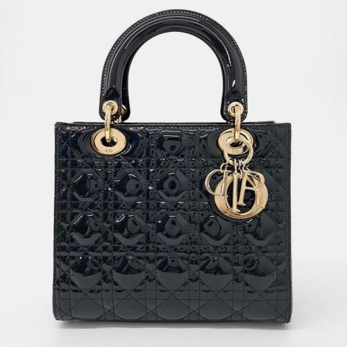 Christian Dior Patent Cannage Lady Bag Medium - Dior - Modalova