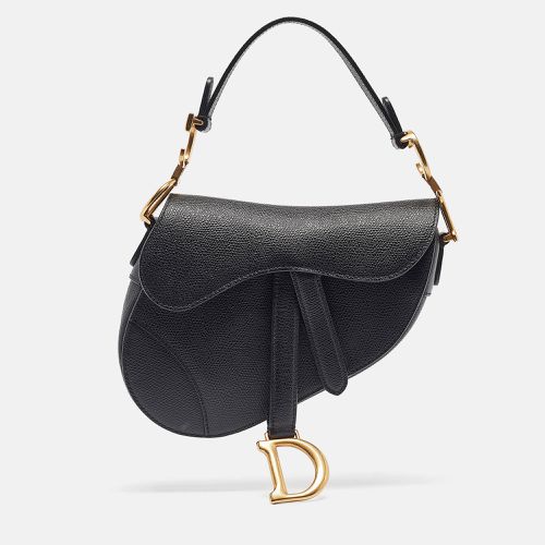 Dior Black Leather Mini Saddle Bag - Dior - Modalova