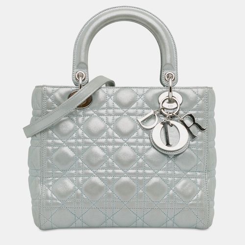 Dior Medium Metallic Lambskin Cannage Lady Dior Bag - Dior - Modalova