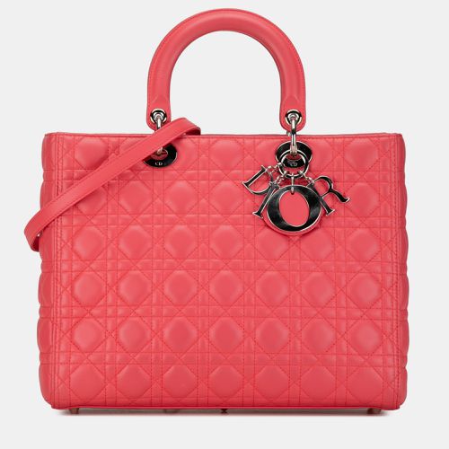 Dior Large Lambskin Cannage Lady Dior Bag - Dior - Modalova