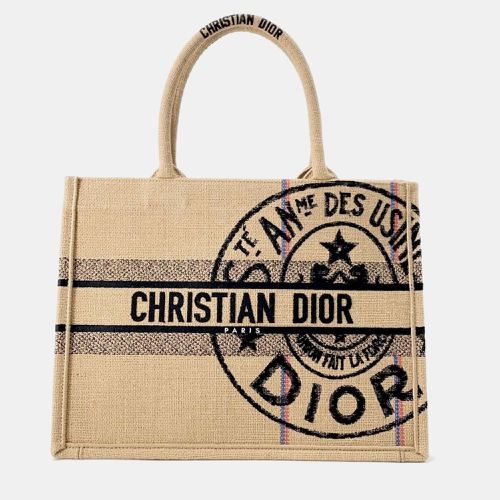 Dior Beige Canvas Book tote Medium Bag - Dior - Modalova