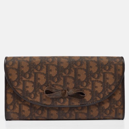 Dior Dark Brown Diorissimo Coated Canvas Vintage Bow Continental Wallet - Dior - Modalova