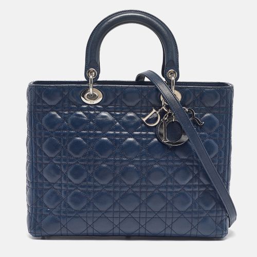 Dark Cannage Leather Large Lady Tote - Dior - Modalova