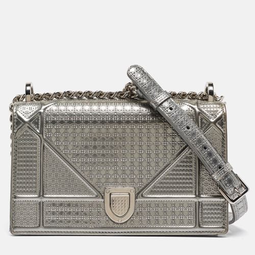 Dior Silver Patent Leather Small Diorama Shoulder Bag - Dior - Modalova