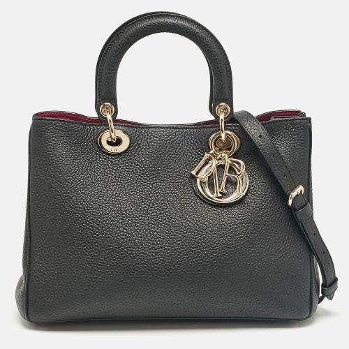 Dior Black Leather Medium Diorissimo Shopper Tote - Dior - Modalova