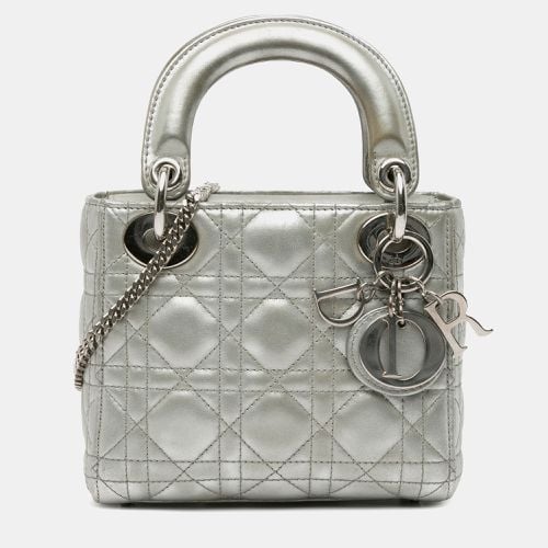 Dior Mini Iridescent Lambskin Cannage Lady Dior Bag - Dior - Modalova