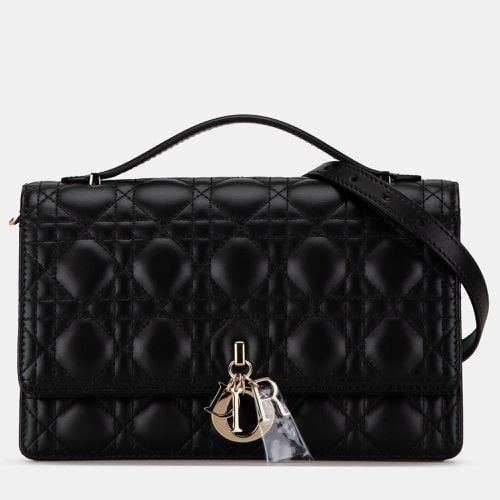 Dior Black Lambskin Cannage My Dior Top Handle Bag - Dior - Modalova