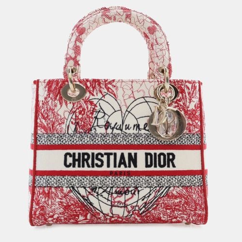 Dior Red Canvas Medium Royale d'Amour Lady D-Lite Bag - Dior - Modalova