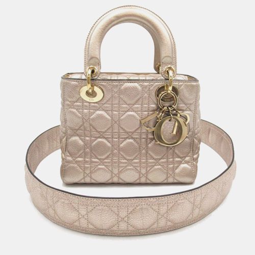 Dior Small Metallic Calfskin Cannage Supple Lady Dior Bag - Dior - Modalova