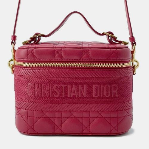 Dior Red Lambskin Leather Small Vanity Case Shoulder Bag - Dior - Modalova