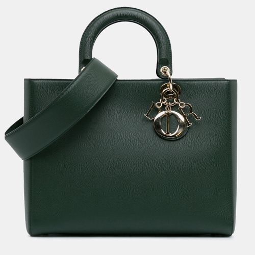 Dior Green Calfskin Leather Large Lady D-Sire Shoulder Bag - Dior - Modalova