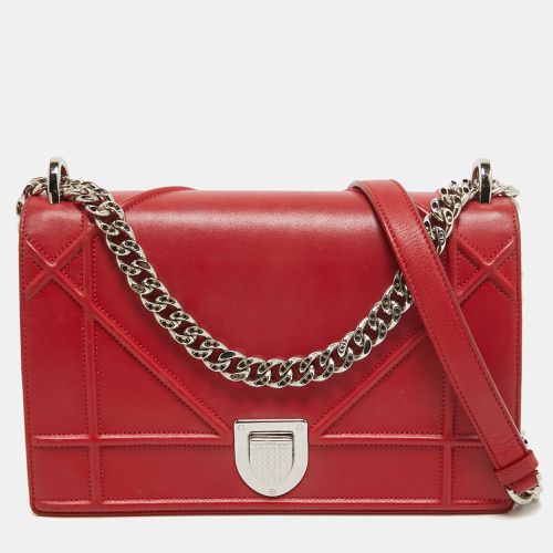 Dior Red Leather Medium Diorama Flap Shoulder Bag - Dior - Modalova