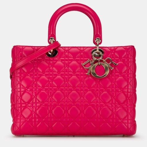 Dior Large Lambskin Cannage Lady Dior Bag - Dior - Modalova