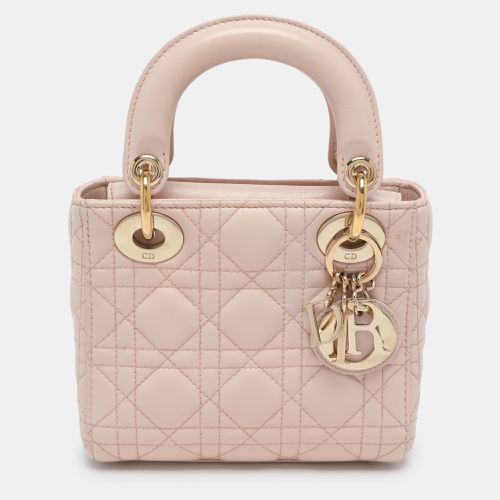 Light Cannage Leather Mini Lady Tote - Dior - Modalova