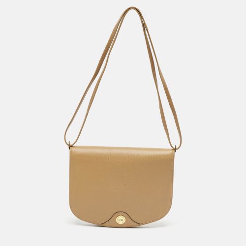 Dior Beige Honeycomb Monogram Coated Canvas and Leather Flap Crossbody Bag - Dior - Modalova