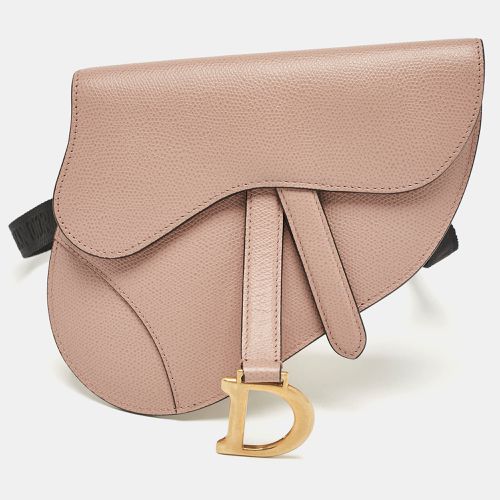 Dior Pink/Black Leather Saddle Belt Bag - Dior - Modalova