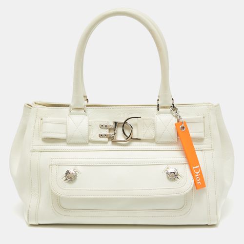 Dior White Leather Flight Tote - Dior - Modalova